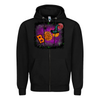 Black boo gemstone halloween pumpkin Zipper Hoodie - RanaPortraitStore