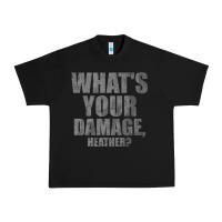 Black what's your damage, heather   heathers Urban Heavy Tee - PixelWave