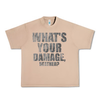 Burro what's your damage, heather   heathers Urban Heavy Tee - PixelWave