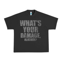 Pigment Black what's your damage, heather   heathers Urban Heavy Tee - PixelWave