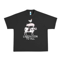 Pigment Black liberation to all vegan vegetarian food animal love Urban Heavy Tee - PixelWave
