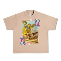 Burro St Michael the Archangel - Protector Catholic Church Angel Urban Heavy Tee - PixelWave