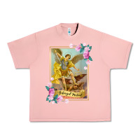 Salmon St Michael the Archangel - Protector Catholic Church Angel Urban Heavy Tee - PixelWave
