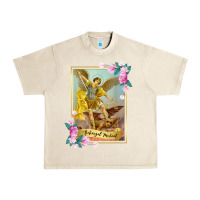 Sandshell St Michael the Archangel - Protector Catholic Church Angel Urban Heavy Tee - PixelWave