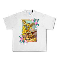 Lunar Rock St Michael the Archangel - Protector Catholic Church Angel Urban Heavy Tee - PixelWave