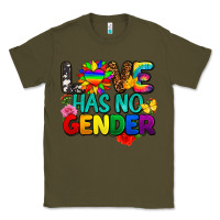 Army Green love has no gender pride Classic Tee - FaDigitalArtStudio