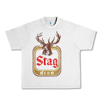 Lunar Rock Vintage Stag Beer, distressed Urban Heavy Tee - Craftify