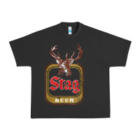 Pigment Black Vintage Stag Beer, distressed Urban Heavy Tee - Craftify