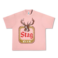 Salmon Vintage Stag Beer, distressed Urban Heavy Tee - Craftify