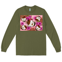 Army Green Guinea pig flowers Long Sleeve Tee - Artiststas