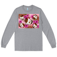 Heather Grey Guinea pig flowers Long Sleeve Tee - Artiststas