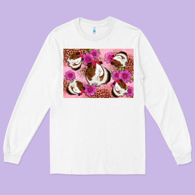 Guinea Pig Flowers Long Sleeve Tee Designed By Artiststas
