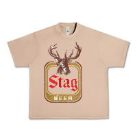 Burro Vintage Stag Beer, distressed Urban Heavy Tee - Craftify