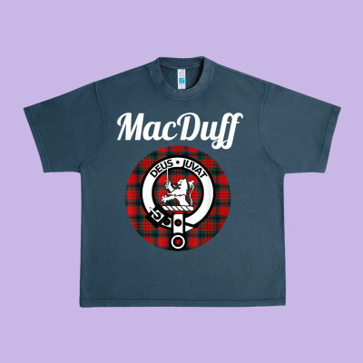 Macduff Clan Scottish Name Coat Of Arms Tartan Urban Heavy Tee Designed By Craftify