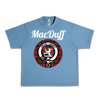 Pebble Blue MacDuff Clan Scottish Name Coat Of Arms Tartan Urban Heavy Tee - Craftify