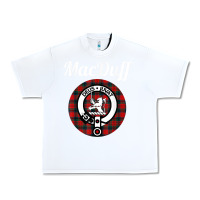 White MacDuff Clan Scottish Name Coat Of Arms Tartan Urban Heavy Tee - Craftify