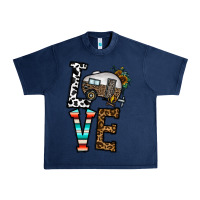 Navy love caravan Urban Heavy Tee - CowhideDigitalArt