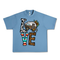 Pebble Blue love caravan Urban Heavy Tee - CowhideDigitalArt