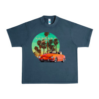 Midnight Navy karmann ghia sunset palm love quote Urban Heavy Tee - Craftify