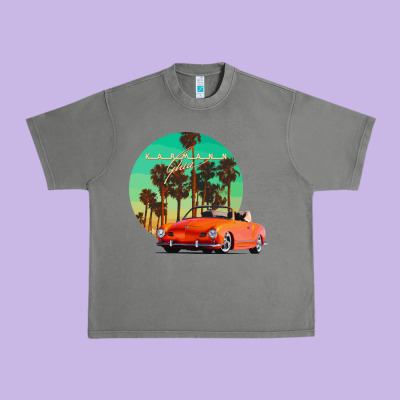 Karmann Ghia Sunset Palm Love Quote Urban Heavy Tee Designed By Craftify