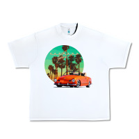 White karmann ghia sunset palm love quote Urban Heavy Tee - Craftify