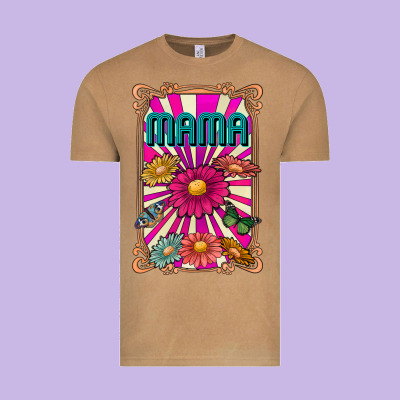 Mama Vintage Tee Designed By Cowhidedigitalart