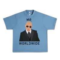 Pebble Blue Pitbull Mr Worldwide Classic Urban Heavy Tee - Craftify