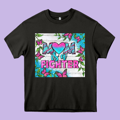 Mom Is A Fighter Tumbler Heavy Core Tee Designed By Bundleandbundleshop