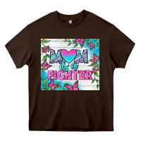 Chocolate Brown Mom Is A Fighter Tumbler Heavy Core Tee - BundleAndBundleShop