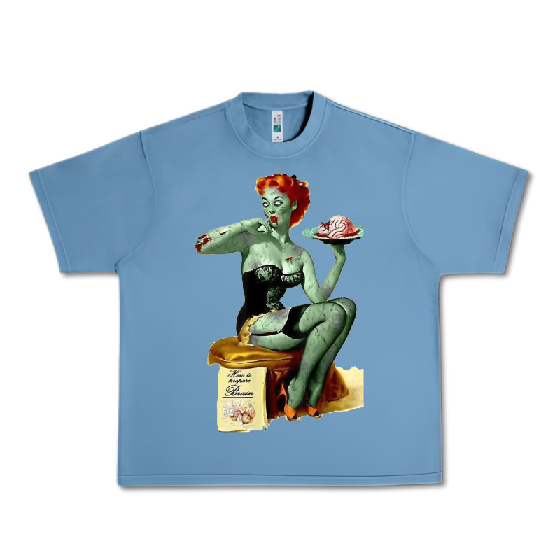 Zombie Pin Up Girl Halloween Urban Heavy Tee by Craftify | Teevron