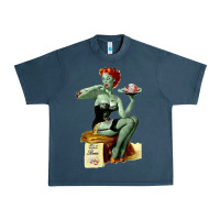 Midnight Navy Zombie Pin Up Girl Halloween Urban Heavy Tee - Craftify