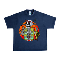 Navy skeleton fishing lover moon halloween costume fish Urban Heavy Tee - Craftify