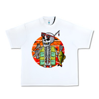 White skeleton fishing lover moon halloween costume fish Urban Heavy Tee - Craftify