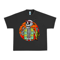 Pigment Black skeleton fishing lover moon halloween costume fish Urban Heavy Tee - Craftify