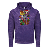 Cloud Purple Christmas ho ho ho cow Vintage Hoodie - BarkalooDesign
