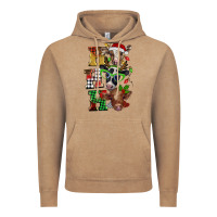 Vintage Coffee Christmas ho ho ho cow Vintage Hoodie - BarkalooDesign