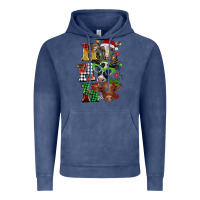 Vintage Denim Christmas ho ho ho cow Vintage Hoodie - BarkalooDesign
