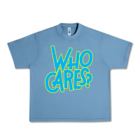 Pebble Blue who cares Urban Heavy Tee - Craftify