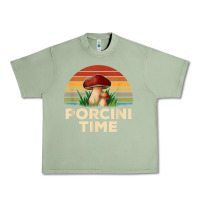 Oil Green vintage sunset porcini mushroom hunting boletus edulis t shirt Urban Heavy Tee - Craftify