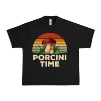 Black vintage sunset porcini mushroom hunting boletus edulis t shirt Urban Heavy Tee - Craftify