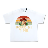 White vintage sunset porcini mushroom hunting boletus edulis t shirt Urban Heavy Tee - Craftify