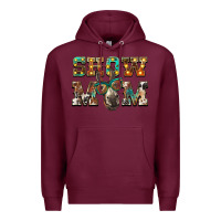 Burgundy show mom donkey Premium Hoodie - BarkalooDesign