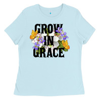 Baby Blue Grow In Grace Ladies Tee - LillyAllenDesigns