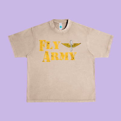 Vintage Fly Army Military Pilot Army Aviation Branch Urban Heavy Tee Designed By Craftify