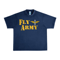 Navy Vintage Fly Army Military Pilot Army Aviation Branch Urban Heavy Tee - Craftify