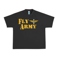 Pigment Black Vintage Fly Army Military Pilot Army Aviation Branch Urban Heavy Tee - Craftify