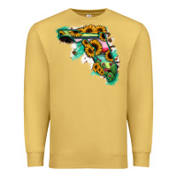 Florida Map Sunflower Cactus Serape Premium Sweatshirt | Teevron