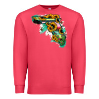 Cardinal Florida Map Sunflower Cactus Serape Premium Sweatshirt - RanaPortraitStore