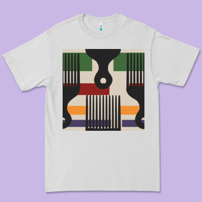 Afro Comb Seamless Pattern Premium Tee Designed By Bundleandbundleshop