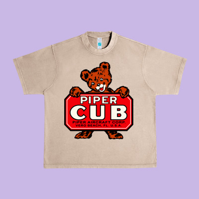 #piper Aircraft Corp Urban Heavy Tee Designed By Craftify
